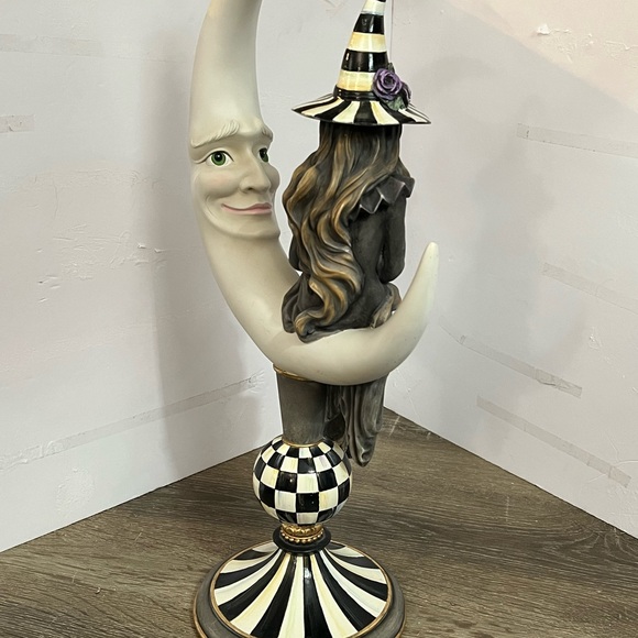 MacKenzie-Childs Spellbound Witch and Moon Figure Halloween Decor - Picture 3 of 6
